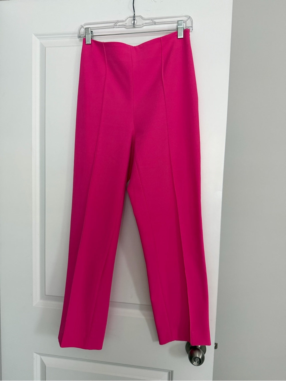 Zara high-waisted trousers in fuchsia/hot pink